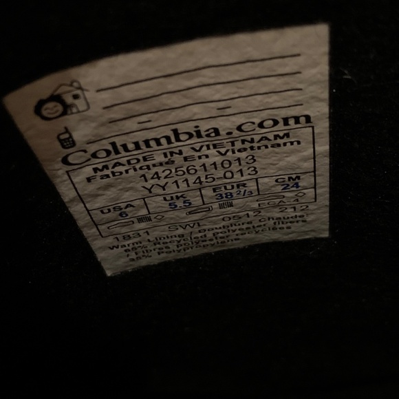 Columbia Powderbug Plus Youth Boots Black / Grey Size 6 - Picture 9 of 12